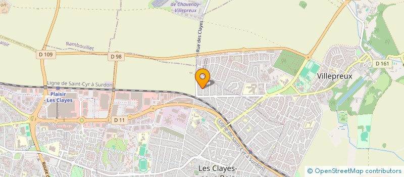 localisation de l'entreprise A2 DIAGNOSTICS  LES CLAYES-SOUS-BOIS
