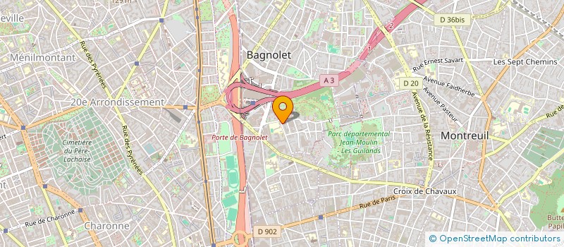 localisation de l'entreprise A2 FOODS à BAGNOLET