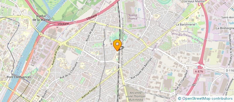 localisation de l'entreprise A2 HABITAT JEUNES - ASS ANGEVINE POUR L'HABITAT DES JEUNES à ANGERS