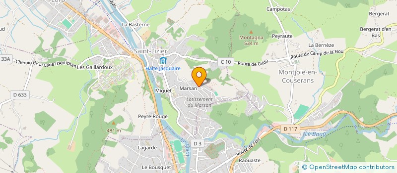 localisation de l'entreprise A2 INGENIERIE à SAINT-LIZIER