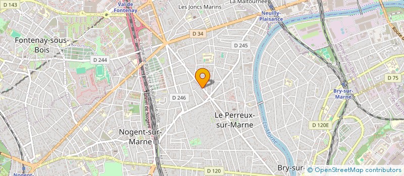 localisation de l'entreprise A2 & J CONSEIL  LE PERREUX-SUR-MARNE