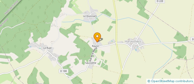 localisation de l'entreprise A2 METAVERRE  HARAVILLIERS