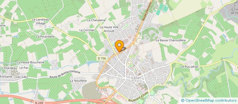localisation de l'entreprise A2 ROUES VALLET à VALLET
