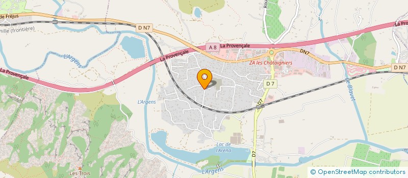 localisation de l'entreprise A22  ROQUEBRUNE-SUR-ARGENS