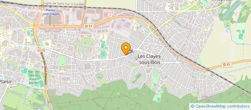 localisation de l'entreprise A2AIDES  LES CLAYES-SOUS-BOIS