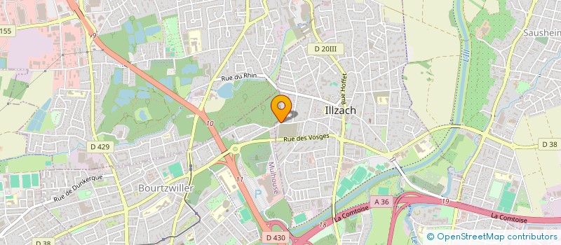 localisation de l'entreprise A2B  ILLZACH