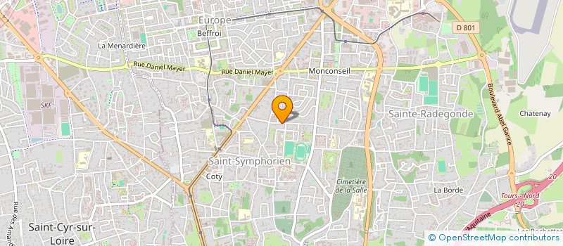 localisation de l'entreprise A2B  TOURS