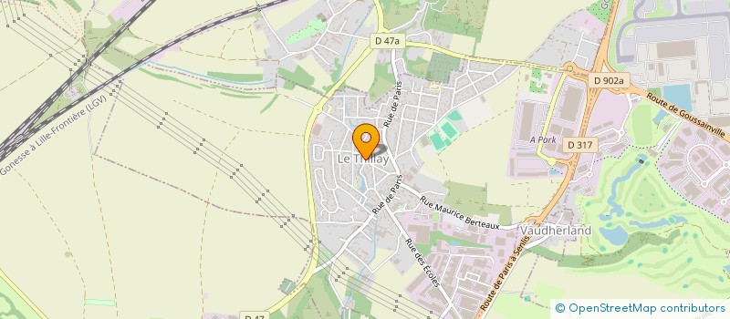 localisation de l'entreprise A2B  LE THILLAY