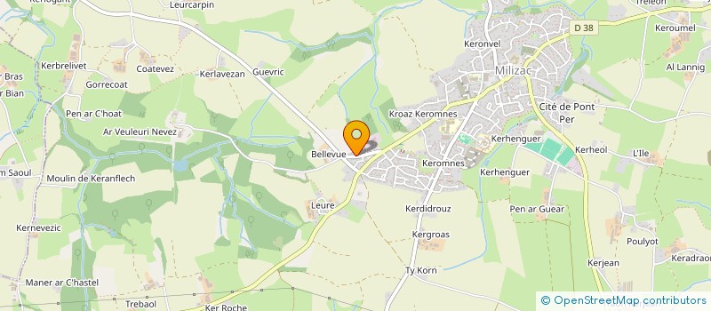 localisation de l'entreprise A2B  MILIZAC-GUIPRONVEL