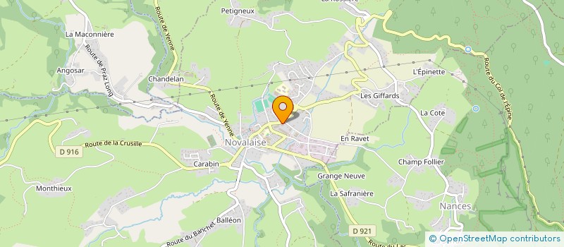 localisation de l'entreprise A2B IMMO  NOVALAISE