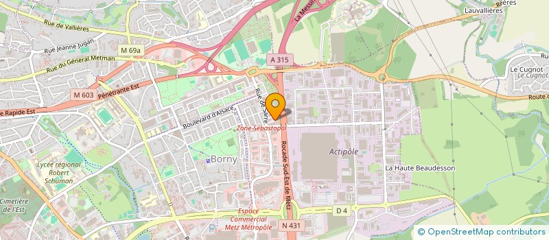 localisation de l'entreprise A2B IMMOBILIER à METZ