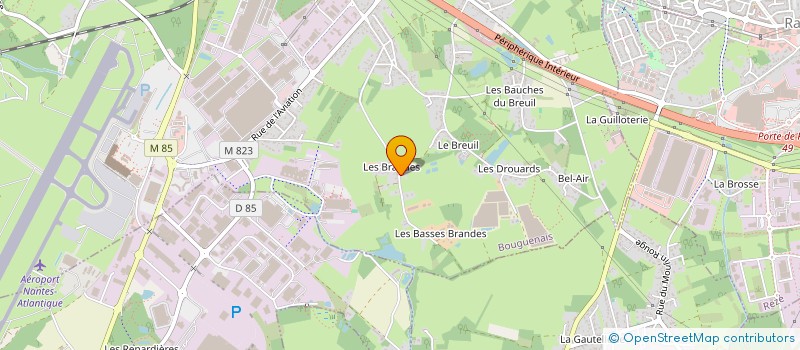 localisation de l'entreprise A2B PRODUCTION  BOUGUENAIS