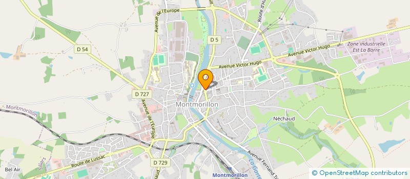 localisation de l'entreprise A2B SCI  MONTMORILLON