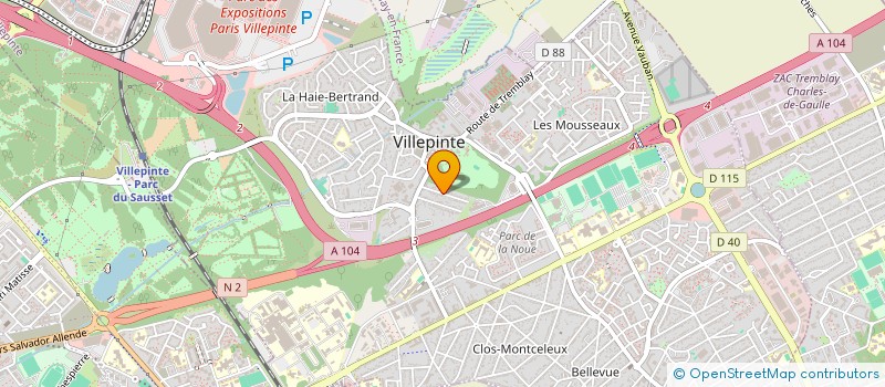 localisation de l'entreprise A2C à VILLEPINTE