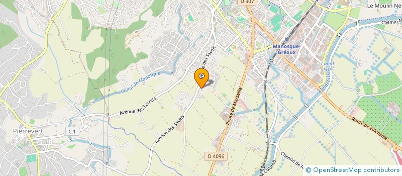 localisation de l'entreprise A2C ELECTRICITE à MANOSQUE