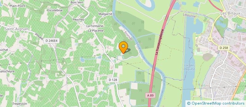 localisation de l'entreprise A2C INDUSTRIE  FRONSAC