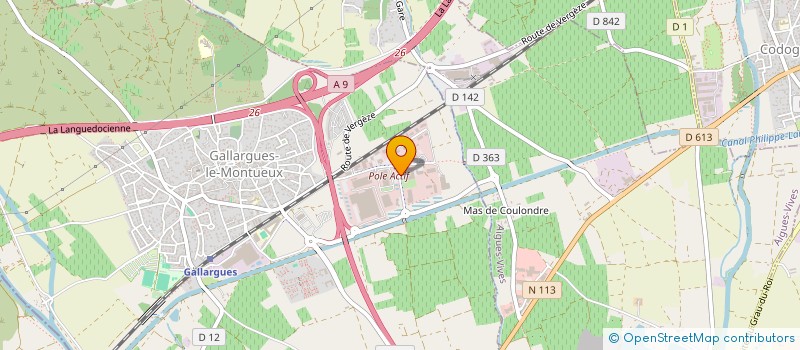 localisation de l'entreprise A2CA DEVELOPPEMENT  GALLARGUES-LE-MONTUEUX