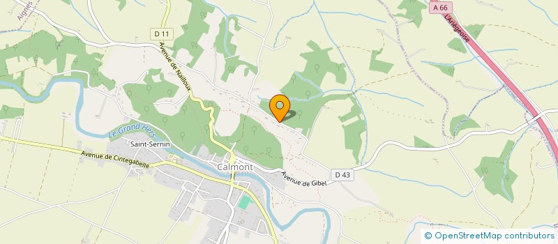 localisation de l'entreprise A2CF  CALMONT