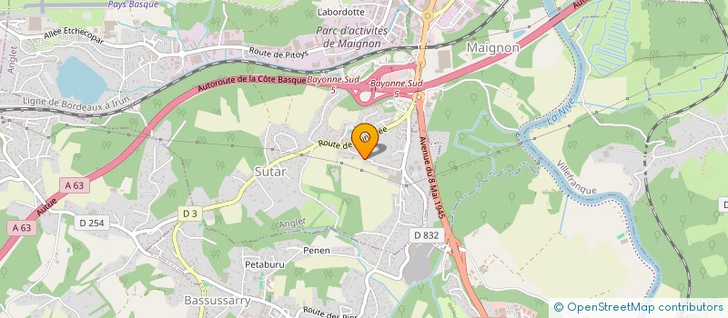 localisation de l'entreprise A2CH  ANGLET