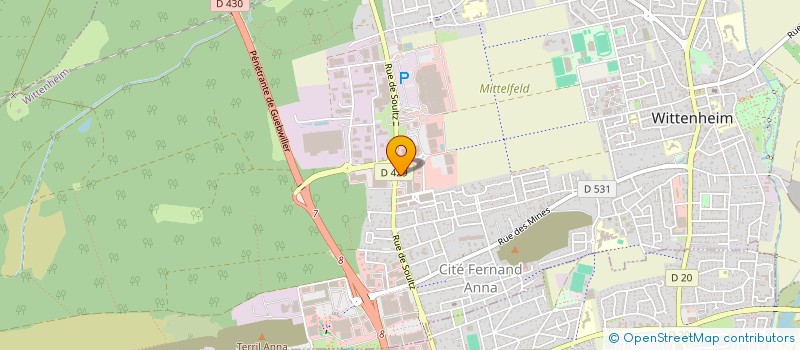 localisation de l'entreprise A2CM  WITTENHEIM