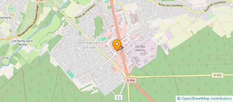 localisation de l'entreprise A2CMI à SAINT-GERVAIS-LA-FORET