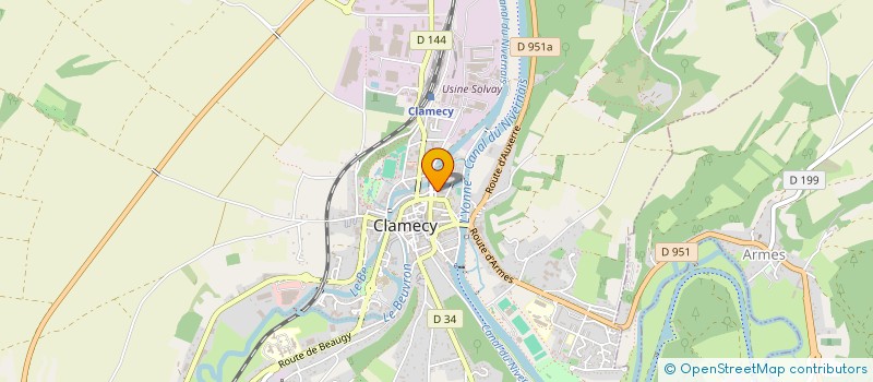 localisation de l'entreprise A2CN à CLAMECY