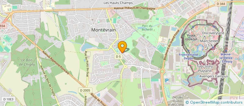 localisation de l'entreprise A2CT BATIMENT à MONTEVRAIN