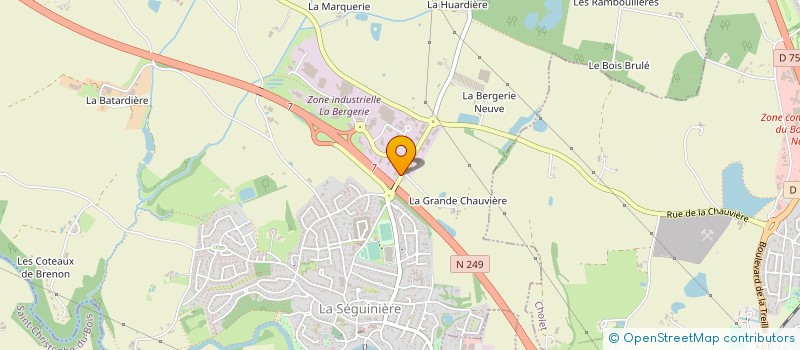 localisation de l'entreprise A2E à LA SEGUINIERE