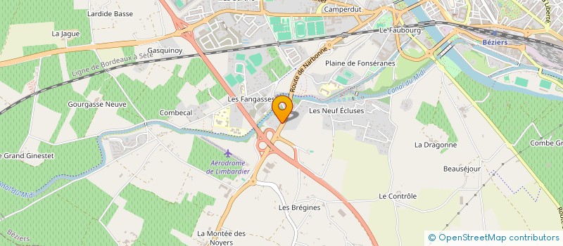 localisation de l'entreprise A2E à BEZIERS