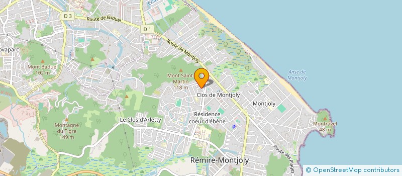 localisation de l'entreprise A2E à REMIRE-MONTJOLY