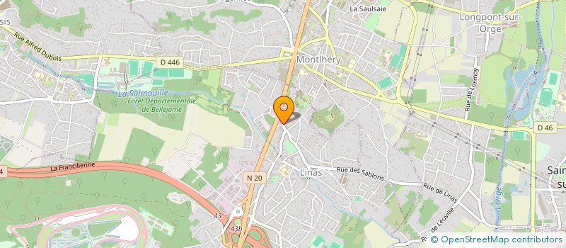 localisation de l'entreprise A2F à LINAS