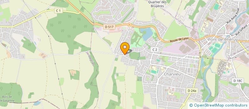 localisation de l'entreprise A2F  CHARVIEU-CHAVAGNEUX