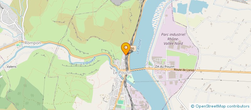 localisation de l'entreprise A2F  LE POUZIN