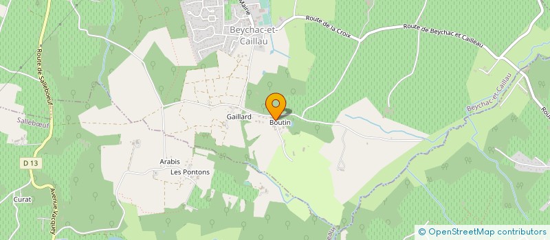 localisation de l'entreprise A2F IMMO  BEYCHAC-ET-CAILLAU