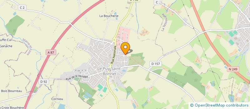 localisation de l'entreprise A2F MENUISERIE à CHOLET