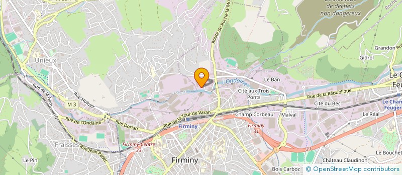 localisation de l'entreprise A2G VERINS à FIRMINY