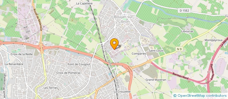 localisation de l'entreprise A2H HOLDING à BOUJAN-SUR-LIBRON