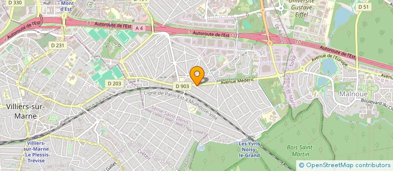 localisation de l'entreprise A2I à NOISY-LE-GRAND