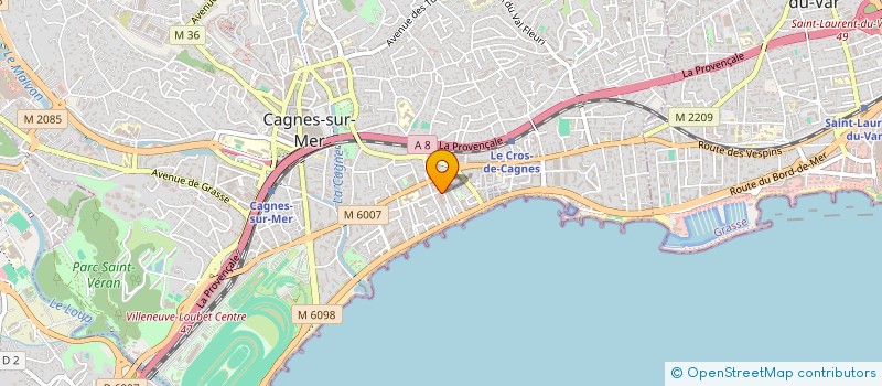 localisation de l'entreprise A2I DIAG  CAGNES SUR MER