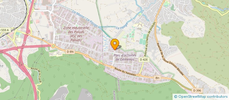 localisation de l'entreprise A2I MICROTELEC à GEMENOS