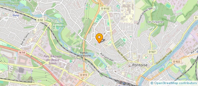 localisation de l'entreprise A2I - SOCIETE D'ACTIVITES INDUSTRIELLES ET IMMOBILIERES  PONTOISE