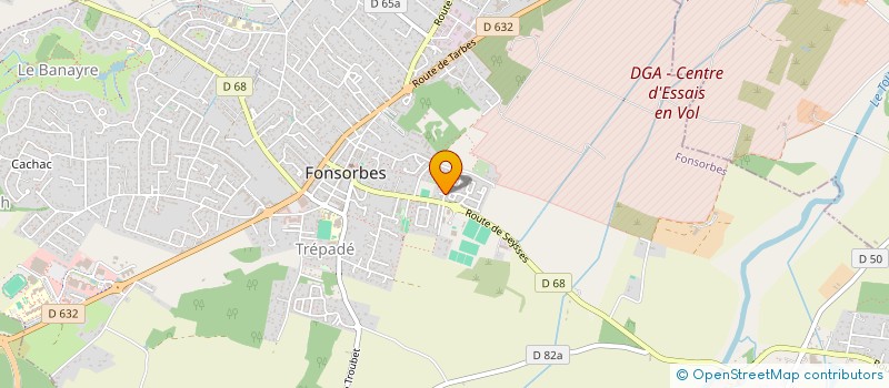 localisation de l'entreprise A2J CHARPENTE  FONSORBES