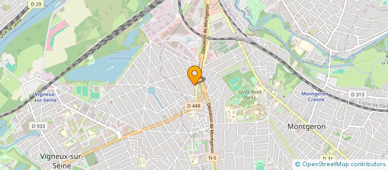 localisation de l'entreprise A2J TRANS  MONTGERON