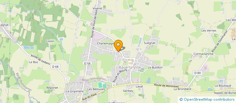 localisation de l'entreprise A2JC  BAGE-DOMMARTIN