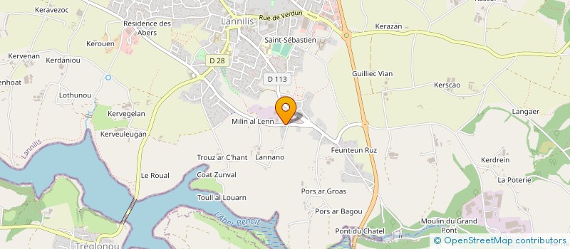 localisation de l'entreprise A2K à LANNILIS