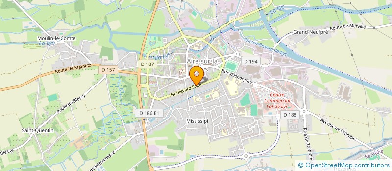 localisation de l'entreprise A2L CALORIFUGE à AIRE-SUR-LA-LYS