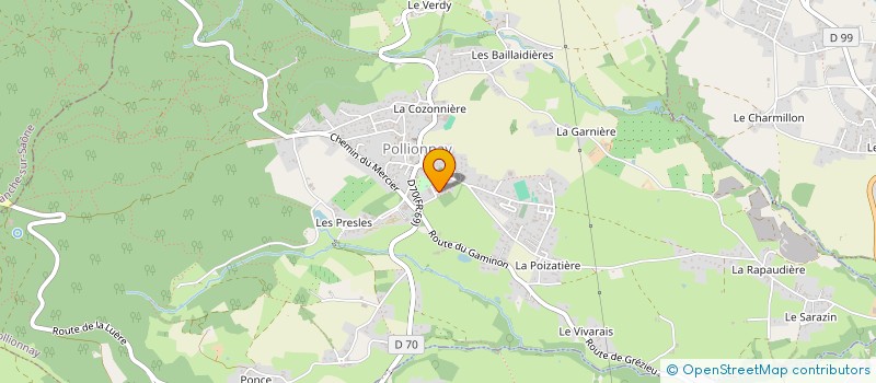 localisation de l'entreprise A2L PLOMBERIE69 à POLLIONNAY
