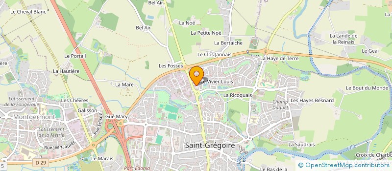 localisation de l'entreprise A2LF  SAINT-GREGOIRE