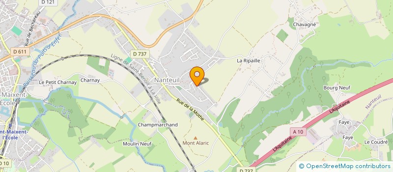 localisation de l'entreprise A2M  NANTEUIL