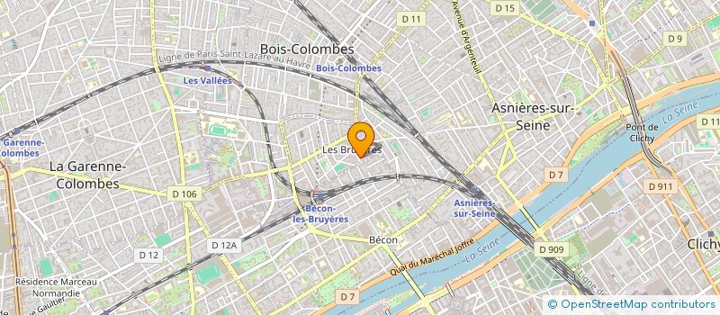 localisation de l'entreprise A2M ARCHITECTURE  ASNIERES-SUR-SEINE